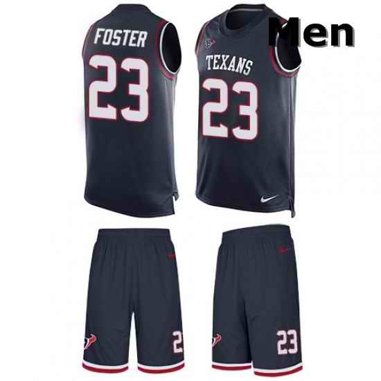 Men Nike Houston Texans 23 Arian Foster Limited Navy Blue Tank Top Suit NFL Jersey